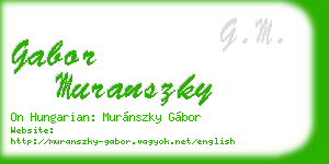 gabor muranszky business card